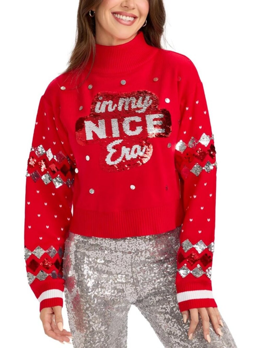 Festive Women's Ugly Christmas Sweaters - Embellished Holiday Pullovers for